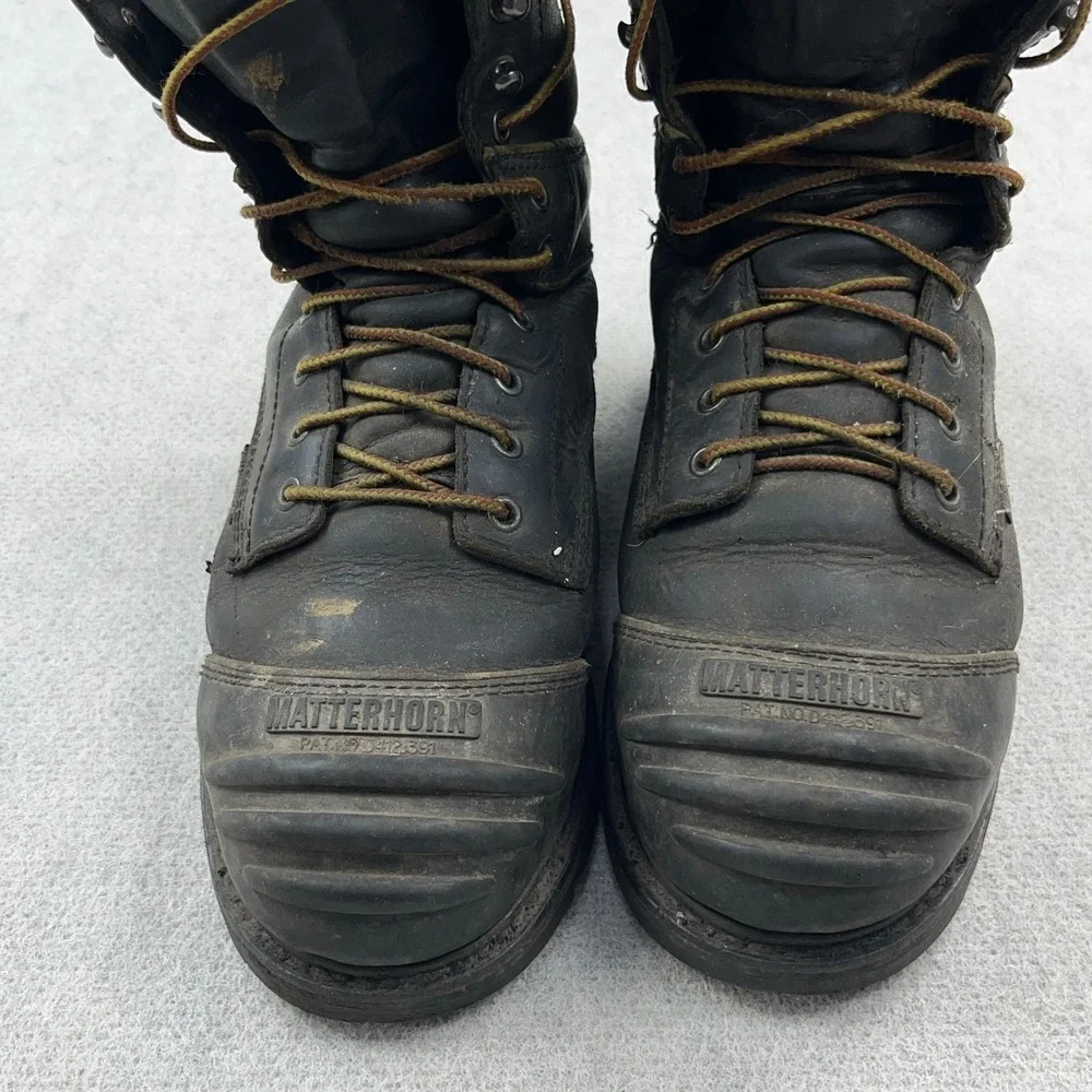 Matterhorn Black Leather Metguard Boots Mining Men's size 9.5W